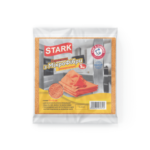 Серветки з мікрофібри універсальні5шт TM STARK35*35