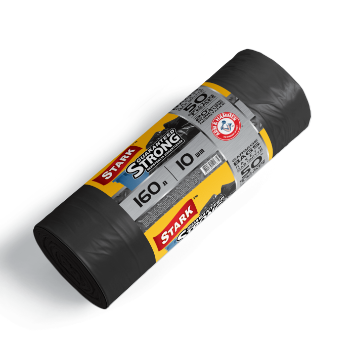 Пакети для сміття 160х10 STARK міцні чорні