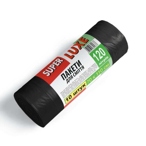Пакети для сміття   120*10 ТМ Super Luxe