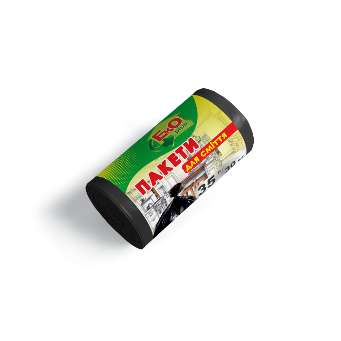 Пакети для сміття  35*30 Чорні ТМ EKO+