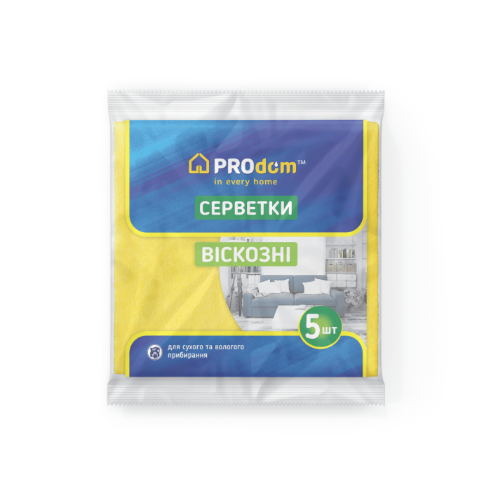 Серветки віскозні 3шт  ТМ Prodom 30*36