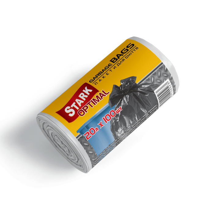 Пакети для сміття 20*100 БІЛІ ТМ Stark Optimal