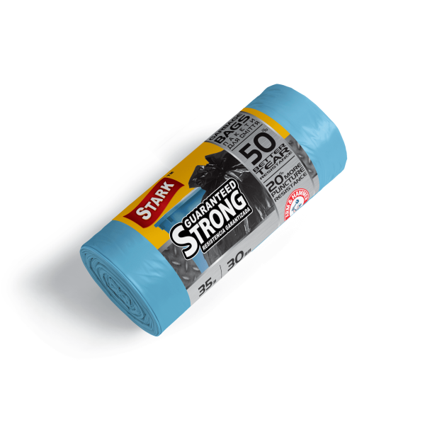 Пакети для сміття 35х30 STARK міцні сині