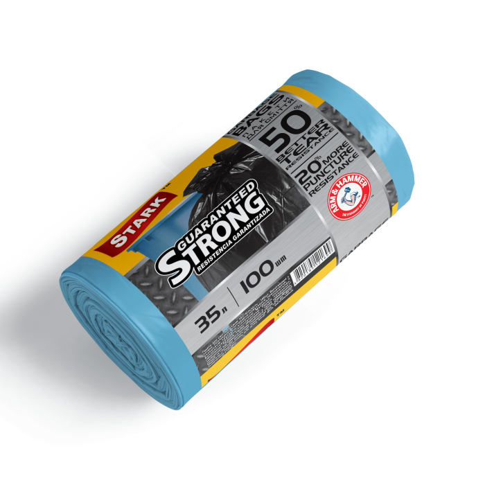 Пакети для сміття 35х100 STARK міцні сині