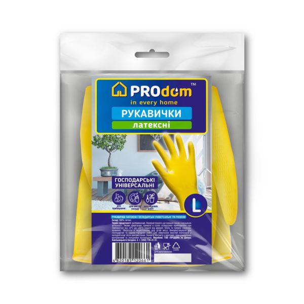 Перчатки резинові L Продом